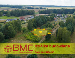 Działka na sprzedaż, Boronów, 75 000 zł, 824 m2, 483981