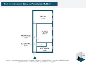 Mieszkanie na sprzedaż, Łódź Łódź-Górna Górna Poznańska, 319 360 zł, 54,3 m2, 371061