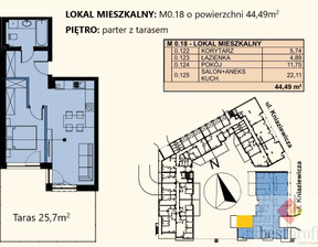 Mieszkanie na sprzedaż, Słupsk Kniaziewicza, 350 000 zł, 44,43 m2, 541