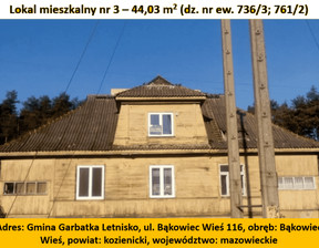 Kawalerka na sprzedaż, Kozienicki (Pow.) Garbatka-Letnisko (Gm.) Bąkowiec, 40 000 zł, 44,03 m2, 40