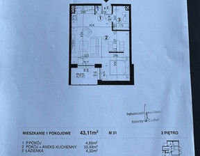 Kawalerka do wynajęcia, Kalisz Asnyka, 2200 zł, 43 m2, 1921WMK