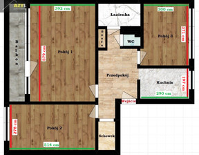 Mieszkanie na sprzedaż, Sosnowiec Zagórze Koszalińska, 299 500 zł, 71,46 m2, E103