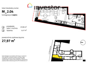 Kawalerka na sprzedaż, Kluczborski Kluczbork Mickiewicza, 199 000 zł, 27,97 m2, 15544/9376/OMS