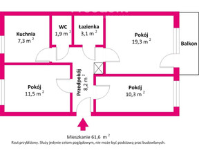 Mieszkanie na sprzedaż, Olsztyn Wincentego Pstrowskiego, 479 000 zł, 61,6 m2, 36601/3685/OMS