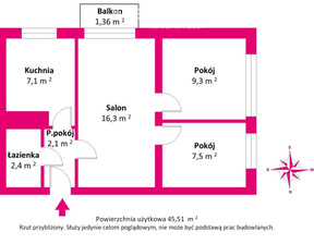 Mieszkanie na sprzedaż, Piaseczyński Konstancin-Jeziorna Jana Sobieskiego, 499 000 zł, 45,6 m2, 33913/3685/OMS