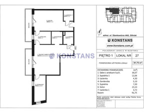 Mieszkanie na sprzedaż, Miński Mińsk Mazowiecki Gliniak Stankowizna, 779 875 zł, 91,75 m2, 33478/270/OMS