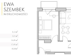 Mieszkanie na sprzedaż, Kraków M. Kraków Podgórze Stare Podgórze, 847 000 zł, 43,43 m2, SBK-MS-17969-1