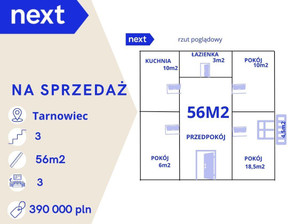 Mieszkanie na sprzedaż, Tarnowski Tarnów Tarnowiec, 390 000 zł, 56 m2, 553
