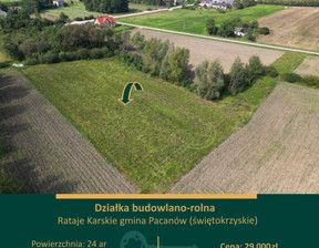 Działka na sprzedaż, Buski Pacanów Rataje Karskie, 29 000 zł, 2400 m2, 51
