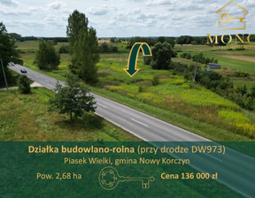 Działka na sprzedaż, Buski Nowy Korczyn Piasek Wielki, 136 000 zł, 26 800 m2, 95