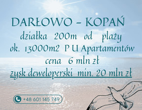 Działka na sprzedaż, Sławieński (Pow.) Darłowo (Gm.) Kopań, 6 000 000 zł, 9600 m2, 18