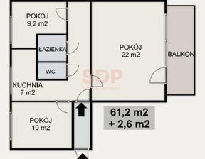 Mieszkanie na sprzedaż, Wrocław Fabryczna Nowy Dwór Strzegomska, 670 000 zł, 61,2 m2, 37136