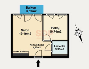 Mieszkanie na sprzedaż, Wrocław Krzyki Karkonoska, 588 673 zł, 38,35 m2, 36211