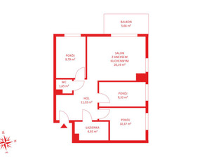 Mieszkanie na sprzedaż, Gdańsk Piecki-Migowo Franciszka Rakoczego, 895 435 zł, 67,58 m2, PH868217