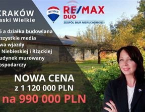 Działka na sprzedaż, Kraków Kraków-Podgórze Niebieska, 690 000 zł, 900 m2, 2271/2680/OGS