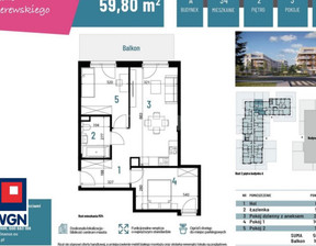 Mieszkanie na sprzedaż, Bartoszycki Bartoszyce Paderewskiego, 388 700 zł, 59,8 m2, 12440147