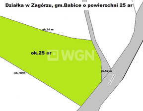 Działka na sprzedaż, Chrzanowski Babice Zagórze Zagórze, 149 000 zł, 2507 m2, 4306
