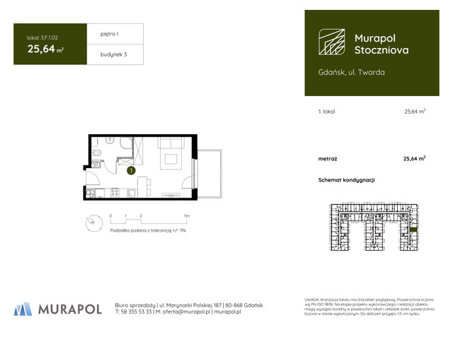 Mieszkanie w inwestycji Murapol Stoczniova, symbol 3.F.1.02 » nportal.pl