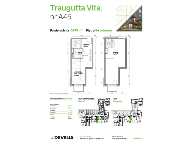 Mieszkanie w inwestycji Traugutta Vita, symbol A45 » nportal.pl