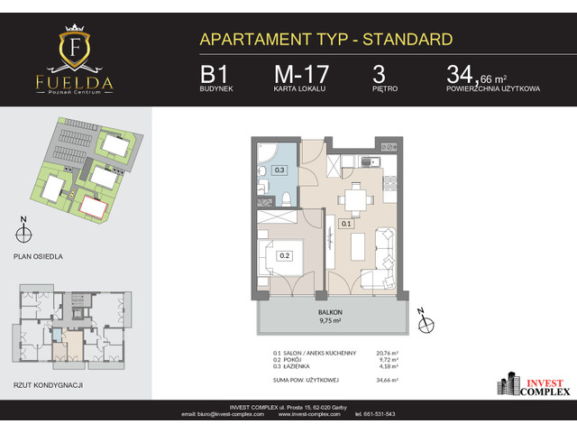 Mieszkanie w inwestycji Fuelda, symbol B1_M17 » nportal.pl