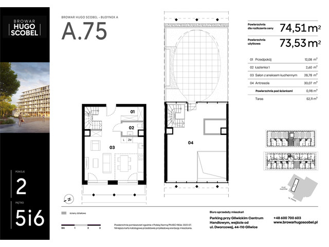 Mieszkanie w inwestycji Browar Hugo Scobel, symbol A.75 » nportal.pl
