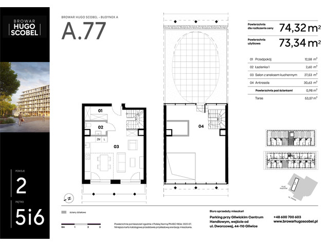 Mieszkanie w inwestycji Browar Hugo Scobel, symbol A.77 » nportal.pl