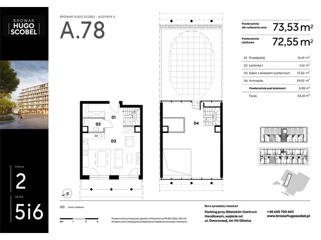 Mieszkanie w inwestycji Browar Hugo Scobel, symbol A.78 » nportal.pl