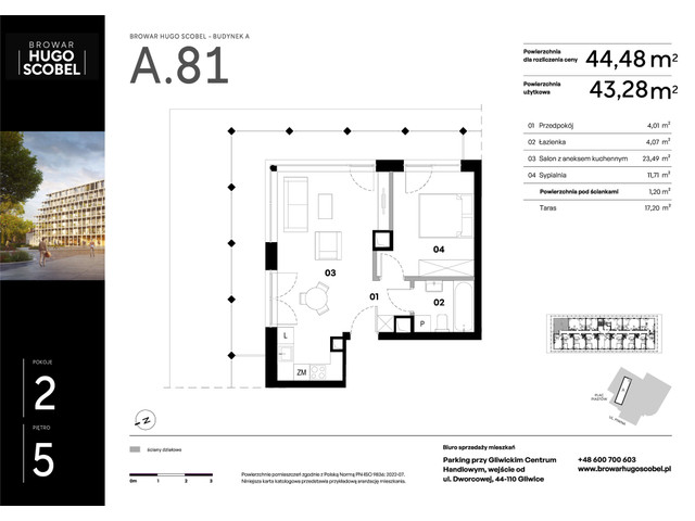 Mieszkanie w inwestycji Browar Hugo Scobel, symbol A.81 » nportal.pl