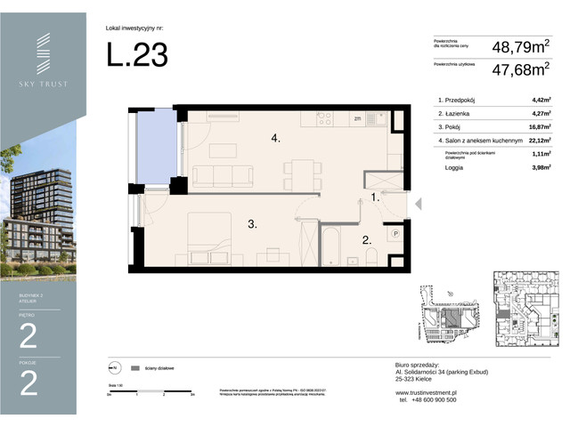 Mieszkanie w inwestycji Sky Trust etap II, symbol L23 » nportal.pl