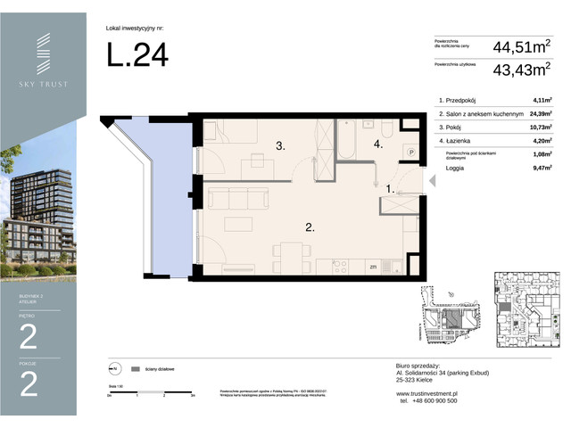 Mieszkanie w inwestycji Sky Trust etap II, symbol L24 » nportal.pl