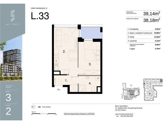 Mieszkanie w inwestycji Sky Trust etap II, symbol L33 » nportal.pl