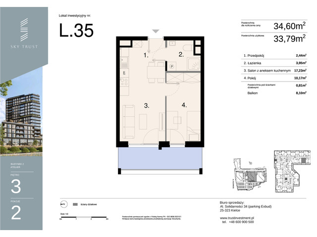 Mieszkanie w inwestycji Sky Trust etap II, symbol L35 » nportal.pl