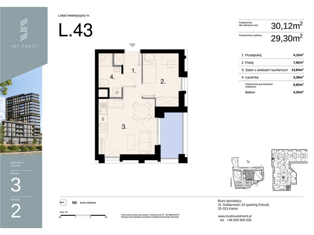 Mieszkanie w inwestycji Sky Trust etap II, symbol L43 » nportal.pl
