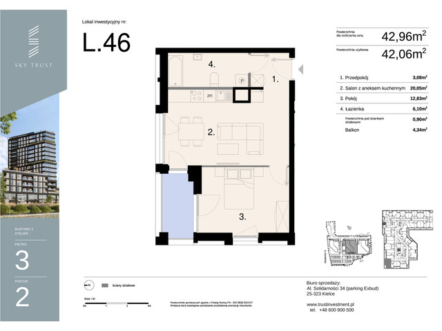 Mieszkanie w inwestycji Sky Trust etap II, symbol L46 » nportal.pl