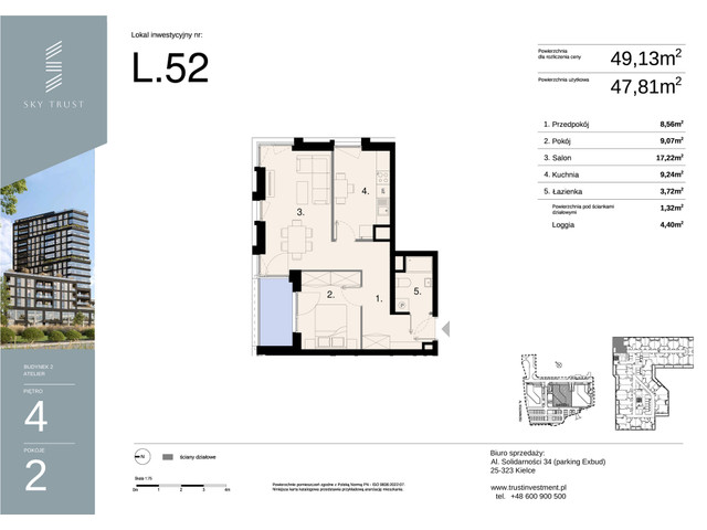 Mieszkanie w inwestycji Sky Trust etap II, symbol L52 » nportal.pl