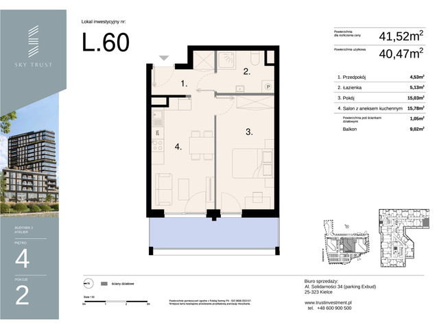 Mieszkanie w inwestycji Sky Trust etap II, symbol L60 » nportal.pl