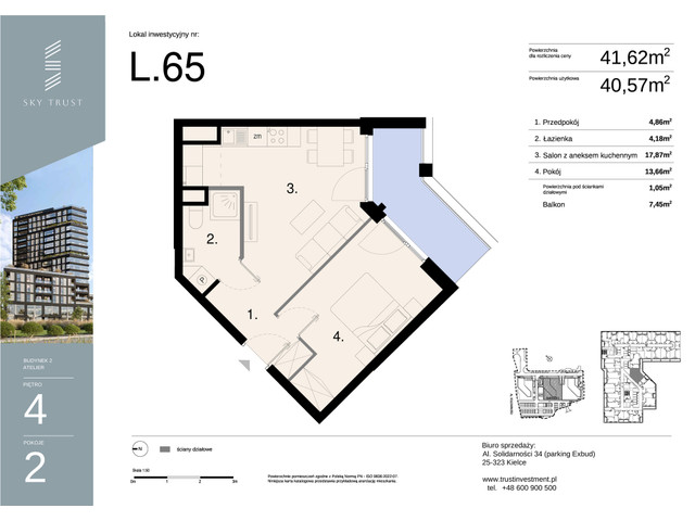Mieszkanie w inwestycji Sky Trust etap II, symbol L65 » nportal.pl