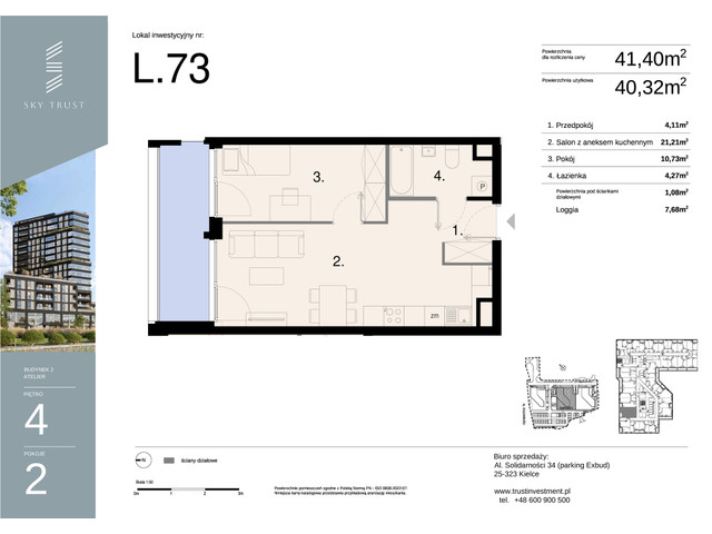 Mieszkanie w inwestycji Sky Trust etap II, symbol L73 » nportal.pl