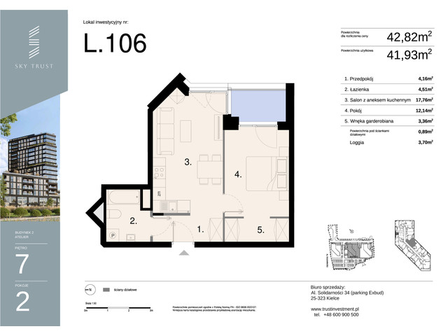 Mieszkanie w inwestycji Sky Trust etap II, symbol L106 » nportal.pl