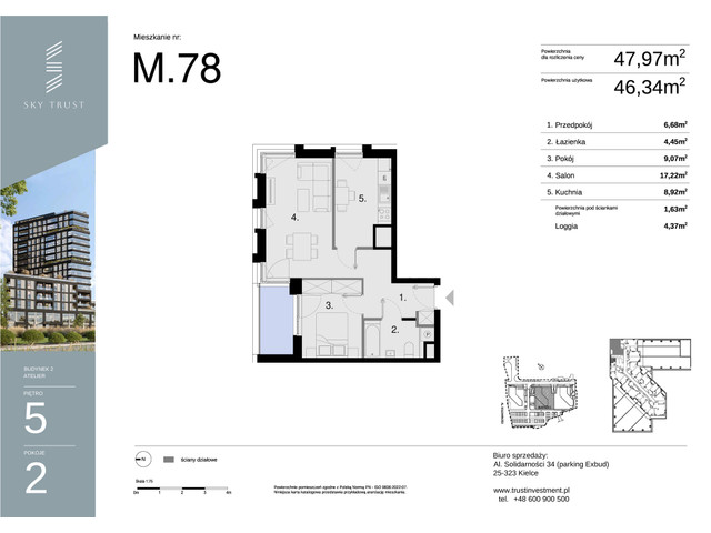 Mieszkanie w inwestycji Sky Trust etap II, symbol M78 » nportal.pl