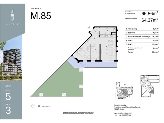 Mieszkanie w inwestycji Sky Trust etap II, symbol M85 » nportal.pl