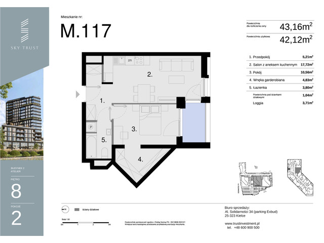 Mieszkanie w inwestycji Sky Trust etap II, symbol M117 » nportal.pl