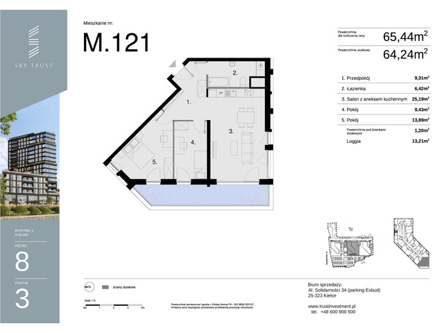 Mieszkanie w inwestycji Sky Trust etap II, symbol M121 » nportal.pl