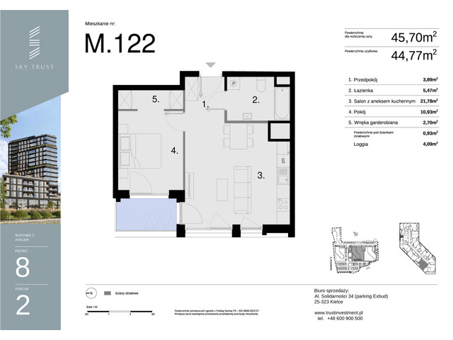 Mieszkanie w inwestycji Sky Trust etap II, symbol M122 » nportal.pl