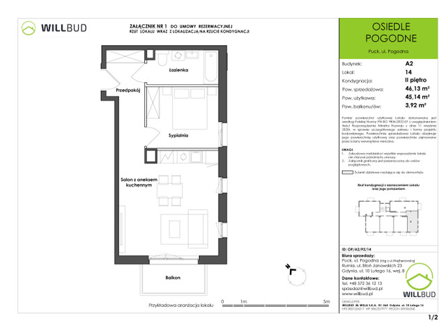 Mieszkanie w inwestycji OSIEDLE POGODNE, symbol OP/A2/P2/14 » nportal.pl