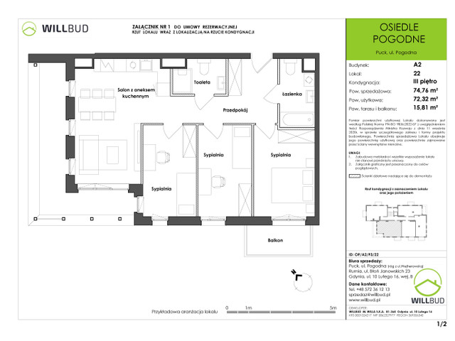 Mieszkanie w inwestycji OSIEDLE POGODNE, symbol OP/A2/P3/22 » nportal.pl