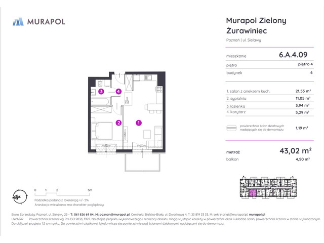 Mieszkanie w inwestycji Murapol Zielony Żurawiniec, symbol 6.A.4.09 » nportal.pl