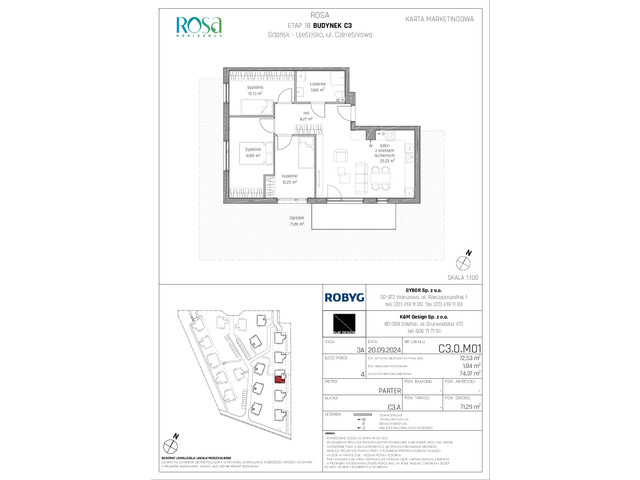 Mieszkanie w inwestycji Rosa Residence, symbol C3.0M01 » nportal.pl