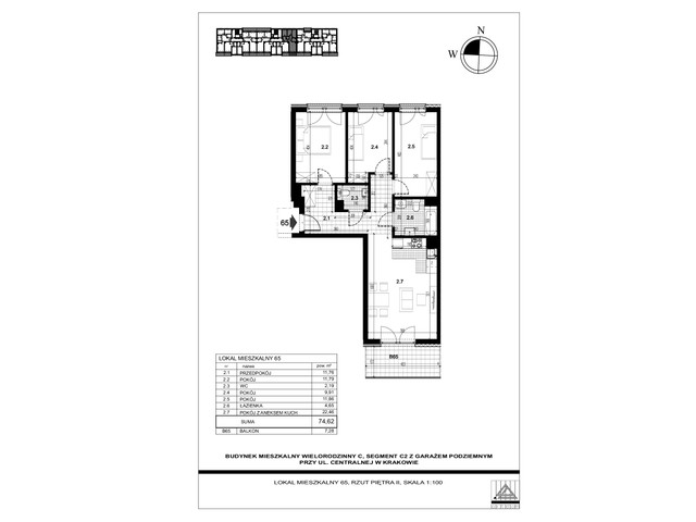 Mieszkanie w inwestycji Centralna C, symbol 65 » nportal.pl