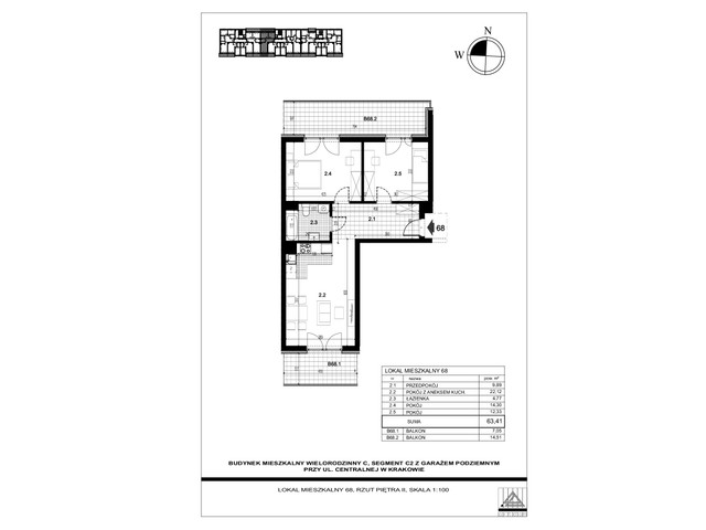 Mieszkanie w inwestycji Centralna C, symbol 68 » nportal.pl
